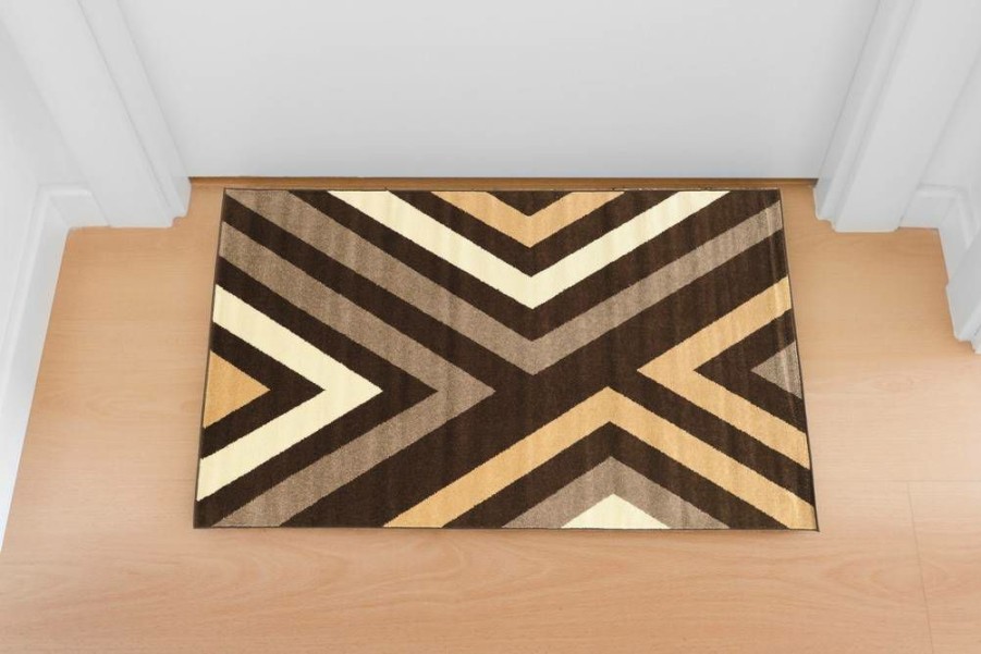 Rugs * | Top Sellers Claremont Xs Brown & Beige 2 3 Linon Home Decor Rugct2523