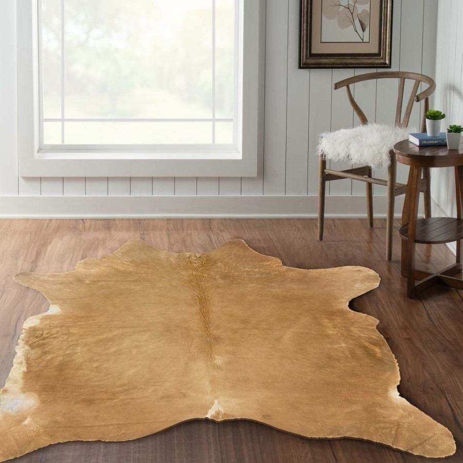 Rugs * | High Quality Cowhide Light Brindle Full Skin Linon Home Decor Rug-Ch01