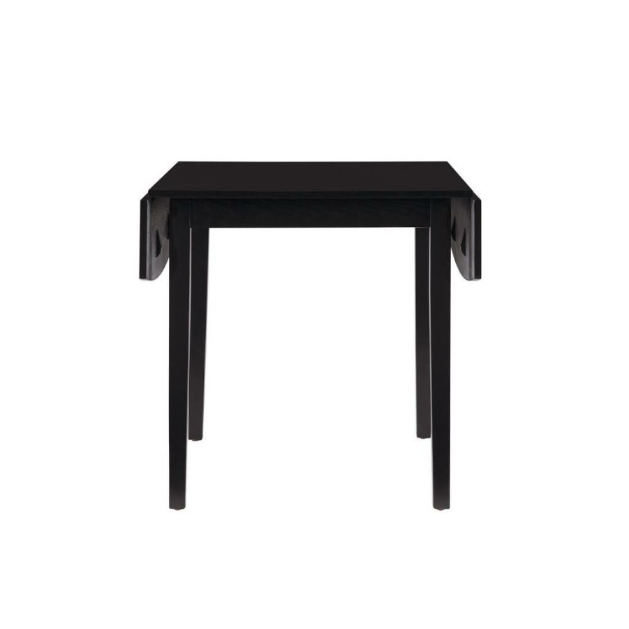 Kitchen & Dining * | Classical Torino Square Drop Leaf Dining Table Black Linon Dt100Blk01U