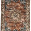 Rugs * | Special Washable Foster Russet/Ivory 3 5 Linon Home Decor Rugwr1135