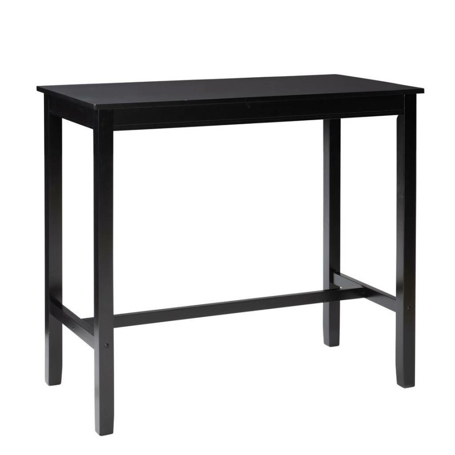 Bar * | Cheap Claridge 42 Inch Bar Height Pub Table, Black Linon Bpt103Blk01U