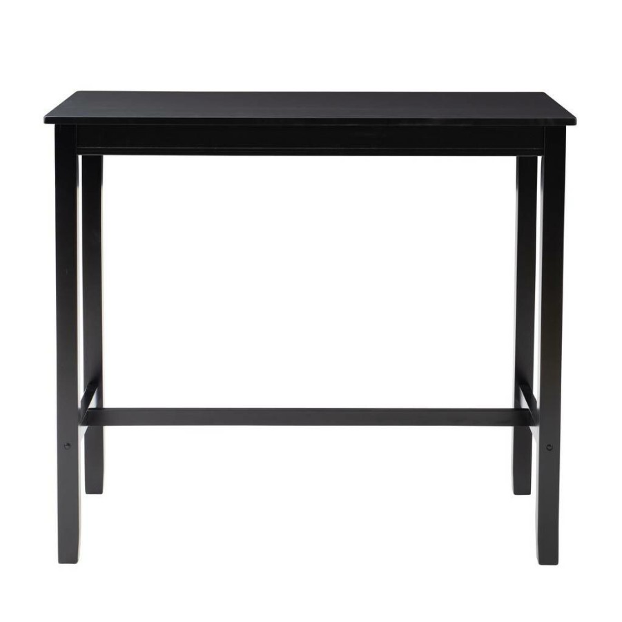 Bar * | Cheap Claridge 42 Inch Bar Height Pub Table, Black Linon Bpt103Blk01U