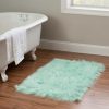 Rugs * | Online Store Faux Sheepskin Blue 20 30 Linon Home Decor Rug-Bluesheep2234