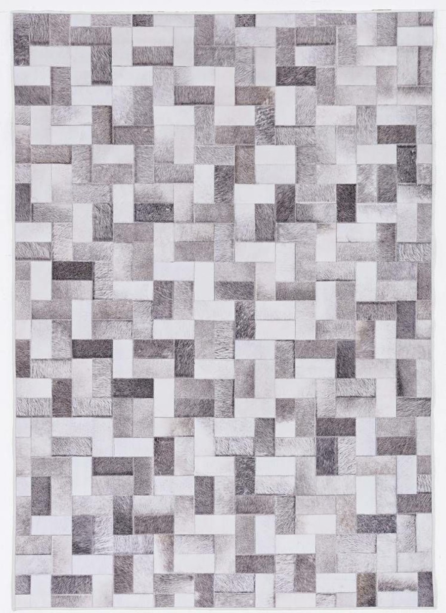 Rugs * | Exclusive Design Laredo Burke Grey & Ivory 3 5 Linon Home Decor Ruglo1235