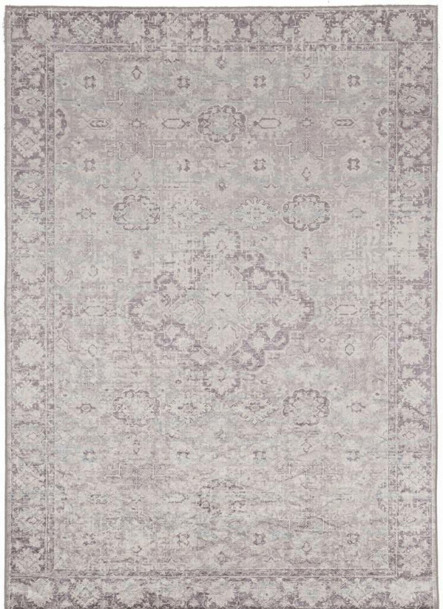 Rugs * | Special Style Emerald Canton Ivory & Thistle 6.7 9.7 Linon Home Decor Rugem1371