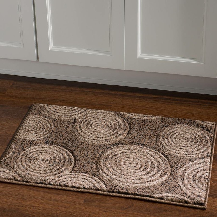 Rugs * | Special Milan Felix Brown & Beige 1.10 2.10 Linon Home Decor Rug-Mn2023