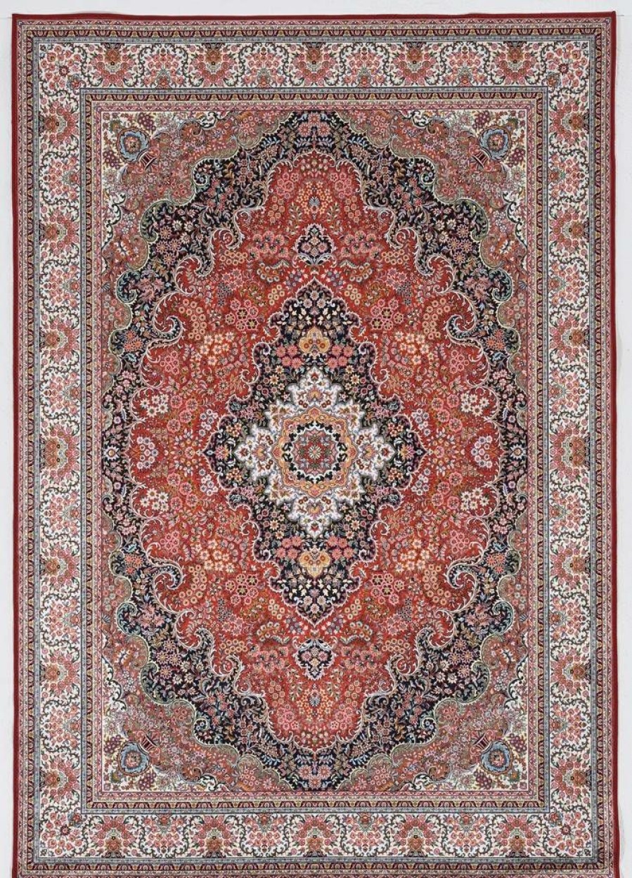 Rugs * | Top Sellers Emerald Sanlin Red & Ivory 2.2 3.2 Linon Home Decor Rugem2223