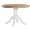 Kitchen & Dining * | Cheap Tobin Pedestal Dining Table, Natural And White Linon Knk159Natwhtabu