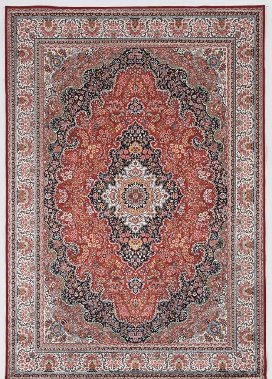 Rugs * | Cheap Emerald Sanlin Red & Ivory 6.7 9.7 Linon Home Decor Rugem2271