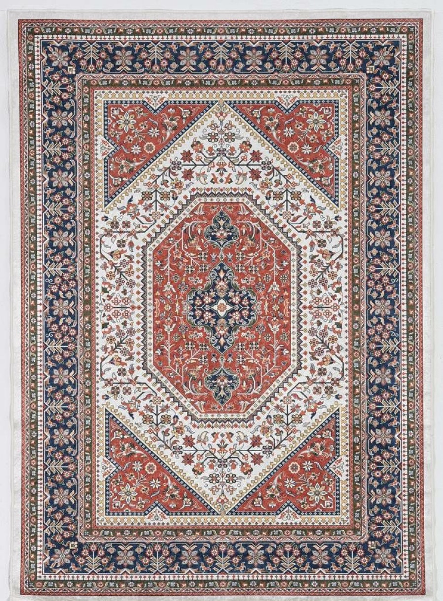 Rugs * | Cheap Emerald Bayer Red & Navy 3.3 5 Linon Home Decor Rugem2435