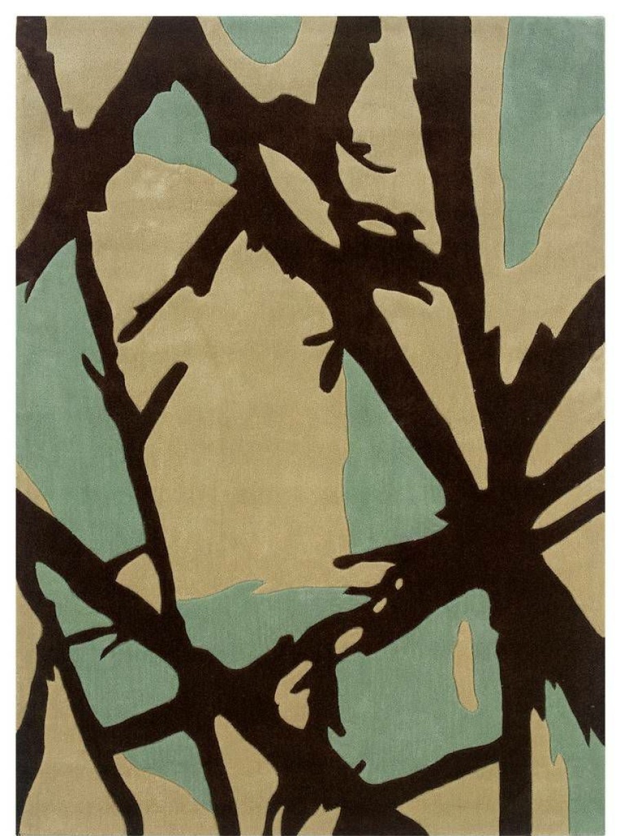 Rugs * | High Quality Triobranch Charcoal & Paleblue 1.10 2.10 Linon Home Decor Rug-Tad35123