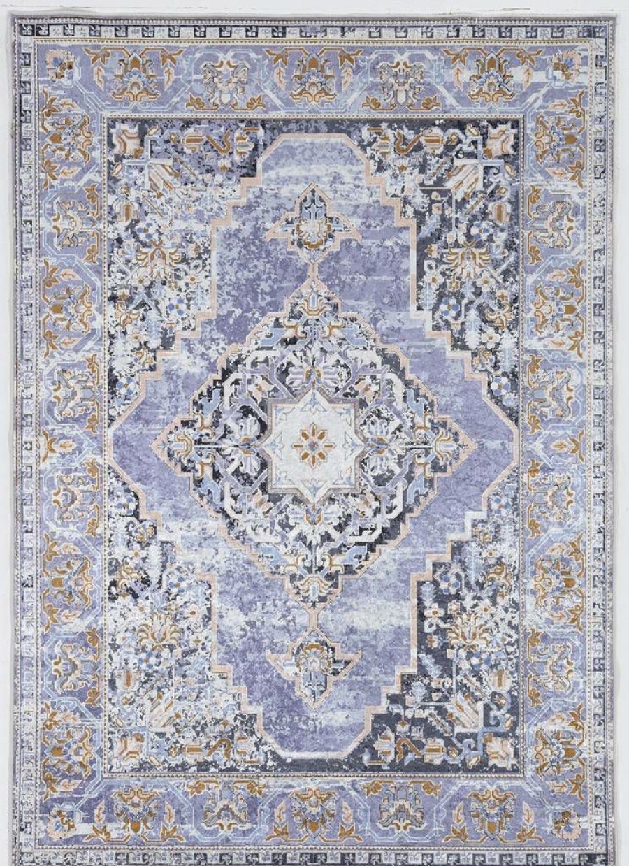 Rugs * | High Quality Emerald Tyler Lavender & Grey 2.2 3.2 Linon Home Decor Rugem3523