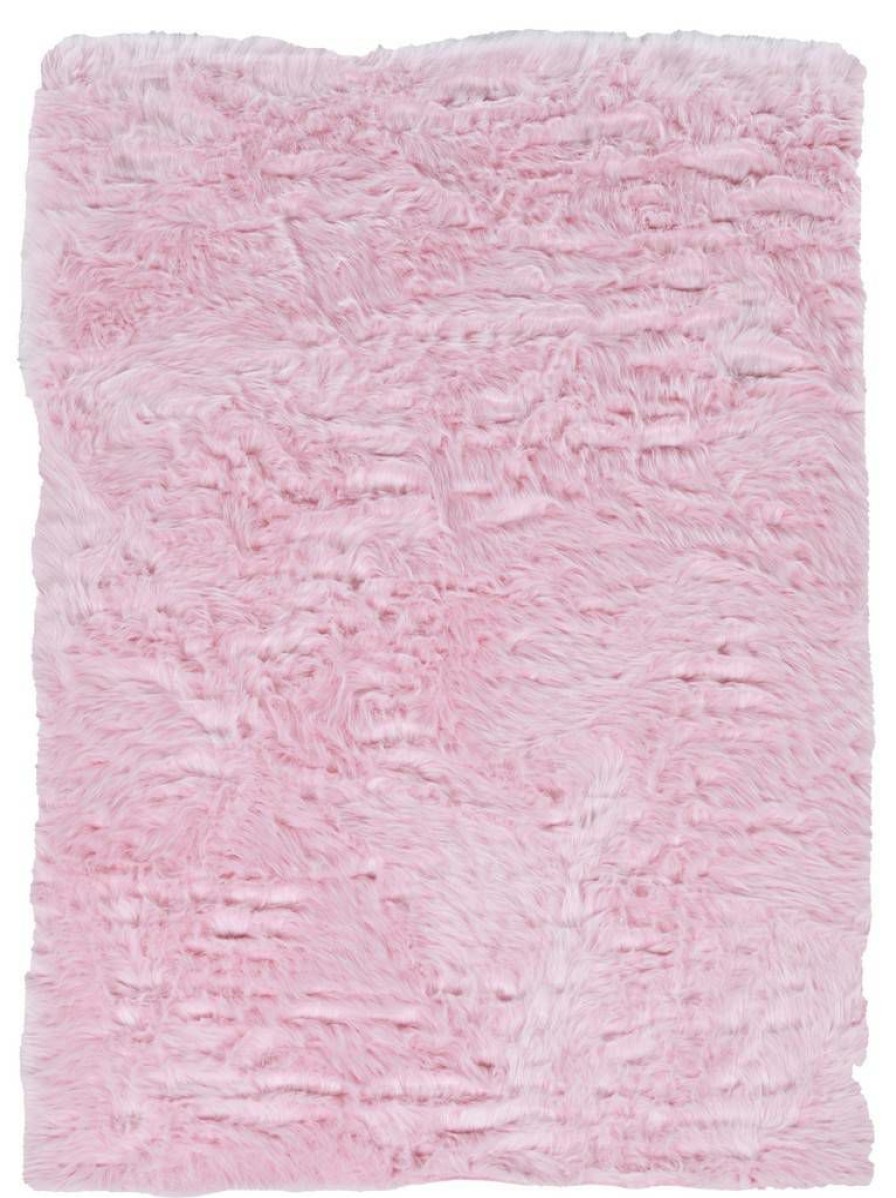 Rugs * | Fashion Faux Sheepskin Pink 20 30 Linon Home Decor Rug-Pinksheep2234