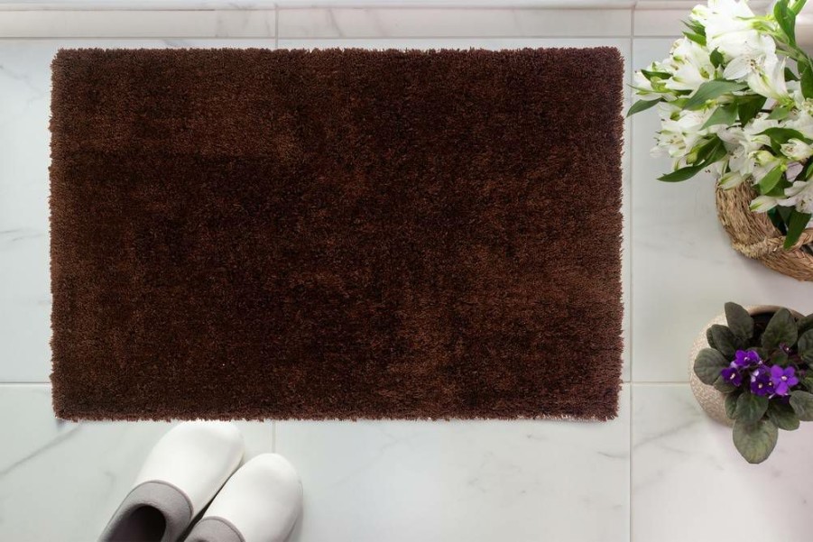 Rugs * | Special Style Copenhagenshag Chocolate 1.10 2.10 Linon Home Decor Rug-Cn0823