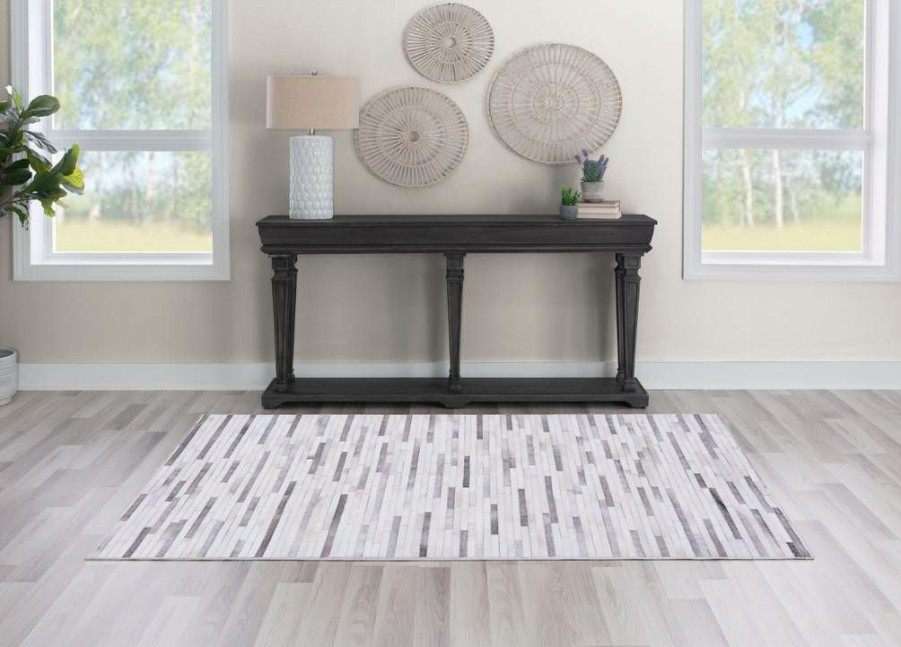 Rugs * | Online Sales Laredo Tanner Grey & Ivory 6.7 9.7 Linon Home Decor Ruglo1471