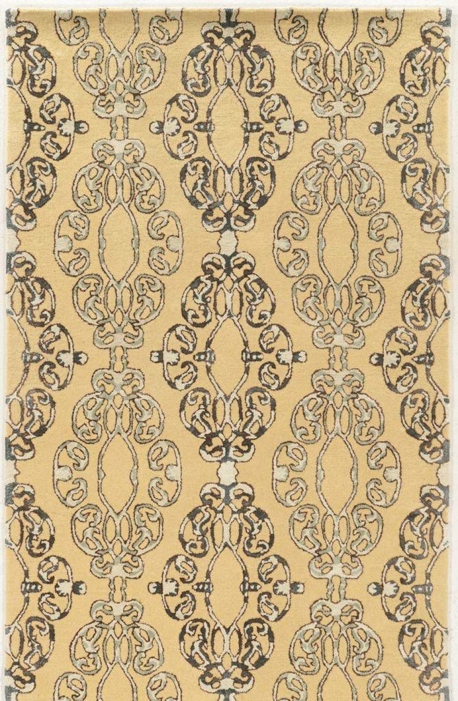 Rugs * | Fashion Aspire Wool Cameo Cream & Blue 2 3 Linon Home Decor Rugae2723