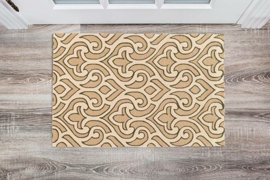 Rugs * | Special Trio Marple Ivory & Cream 1.10 2.10 Linon Home Decor Rugta55123