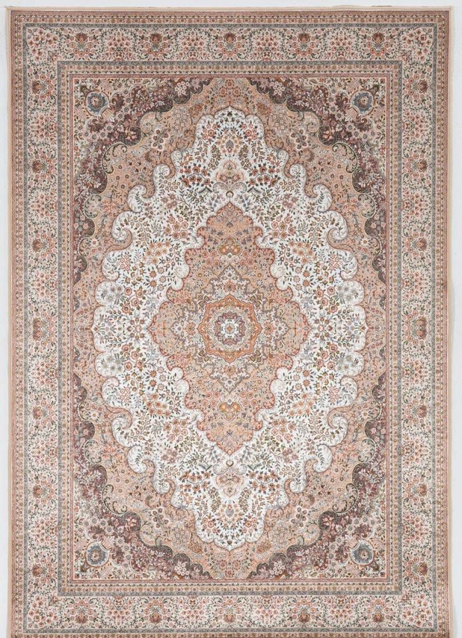 Rugs * | Special Style Emerald Myer Ivory & Gold 6.7 9.7 Linon Home Decor Rugem3071