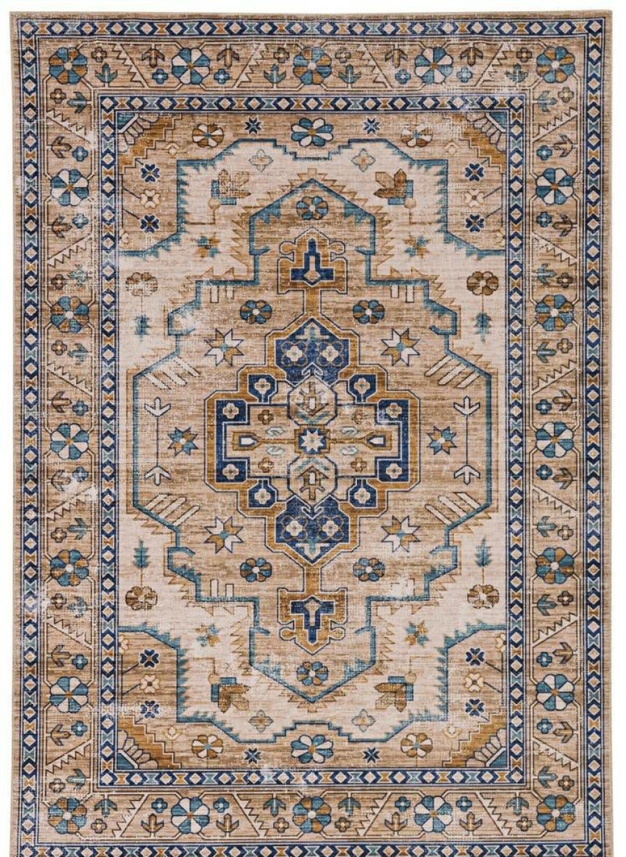 Rugs * | Excellent Washable Julian Ivory/Gold 2 3 Linon Home Decor Rugwr0823