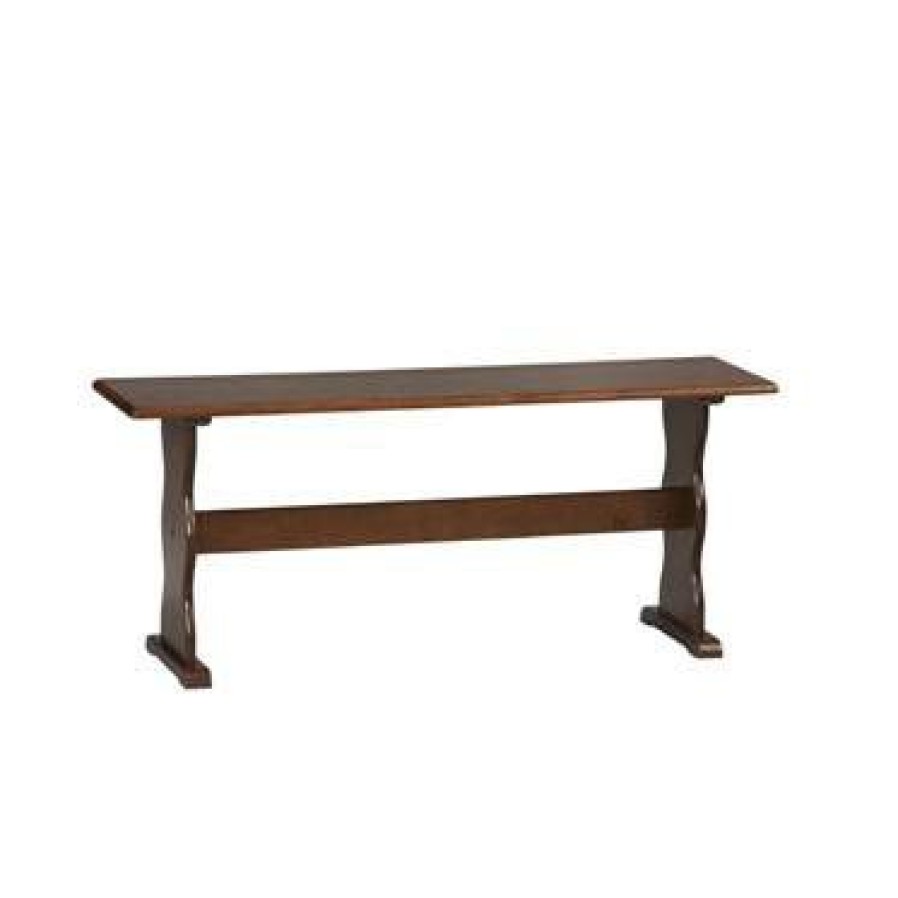 Kitchen & Dining * | Excellent Chelsea Walnut Bench Only Linon 90367Wal-01-Kd-U