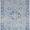 Rugs * | Best Sellers Emerald Canton Blue & Ivory 6.7 9.7 Linon Home Decor Rugem1071