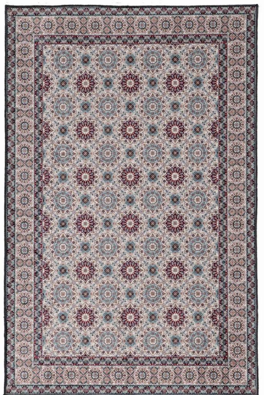 Rugs * | Attractive Emeraldcharlotte Ivory & Raspberry 3.3 5 Linon Home Decor Rugem1435