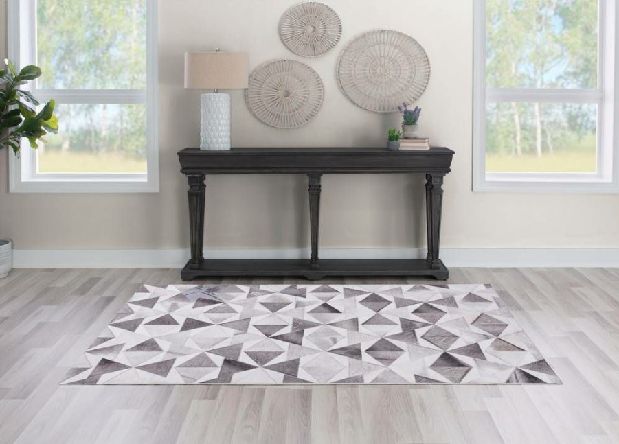 Rugs * | Online Sales Laredo Trenton Grey & Ivory 6.7 9.7 Linon Home Decor Ruglo1571