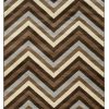 Rugs * | Fashion Roma Chevron Chocolate & Beige 2 3 Linon Home Decor Rugra1423