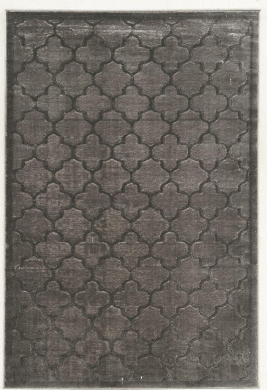 Rugs * | Fashion Platinum Trellis 2 Grey & Ltgrey 2 3 Linon Home Decor Rugpm1923