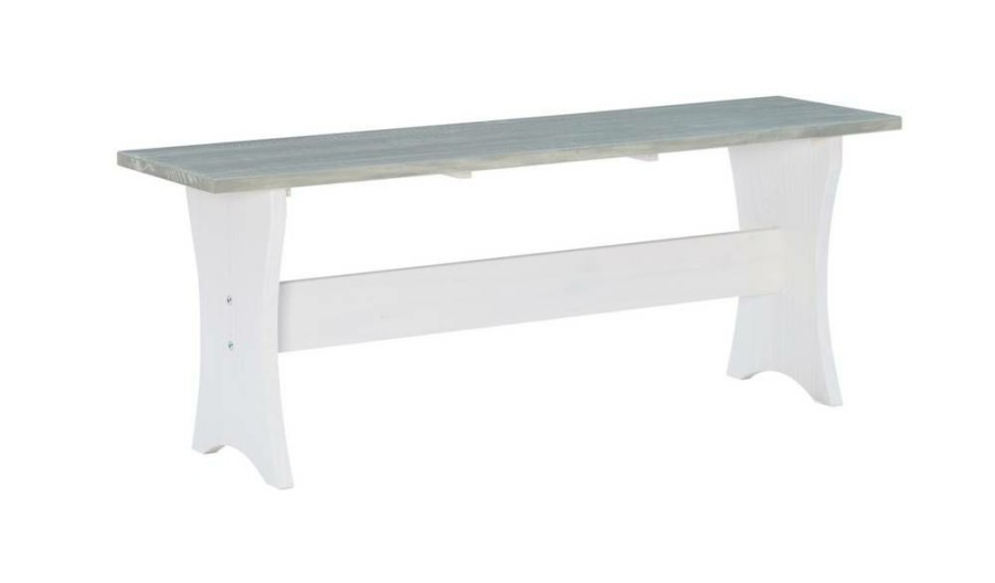 Kitchen & Dining * | Cheap Parkside Greywash White Corner Nook Linon Knk152Whtabu